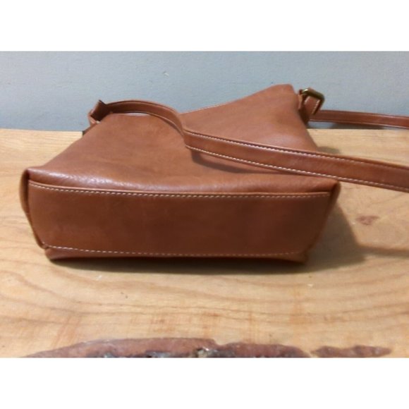 B.O.C. Born Concept Brown Leather Shoulder Strap Bag With Pocketd - Picture 7 of 7